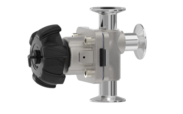 衛生(sheng)級L、T型不鏽(xiu)鋼隔膜閥(fa)